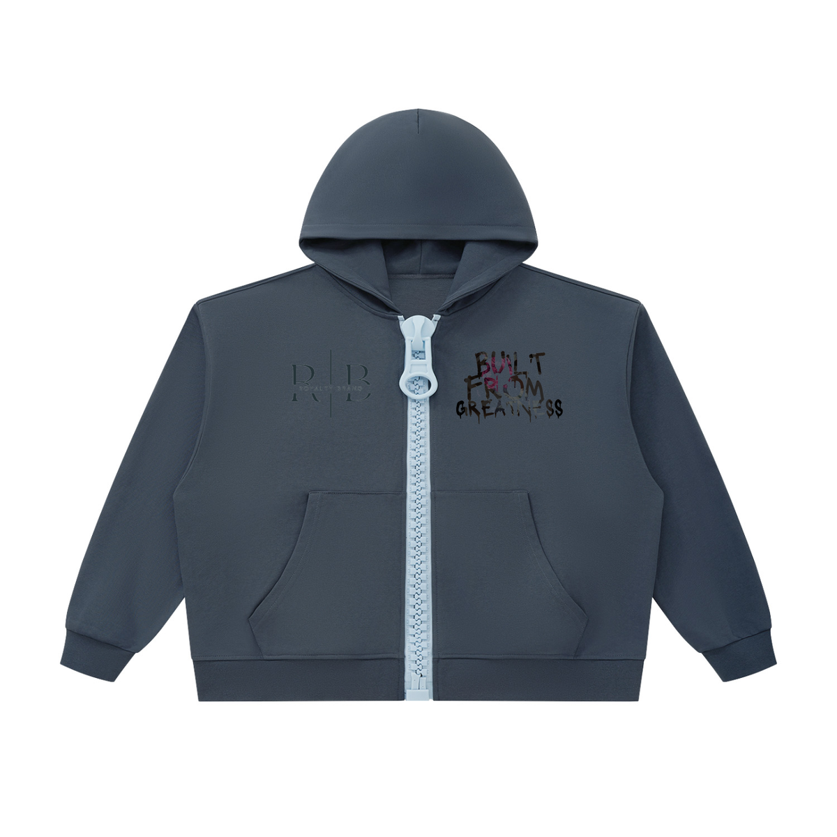 Built from Greatness- Unisex Oversized Chunky-Zip Boxy Hoodie