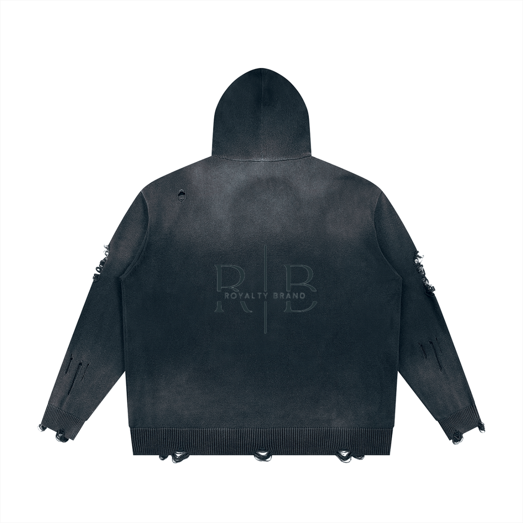Jesus Saves- Unisex Distressed Full Zip Sweater
