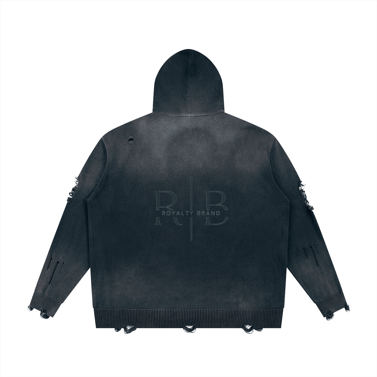 Jesus Saves- Unisex Distressed Full Zip Sweater