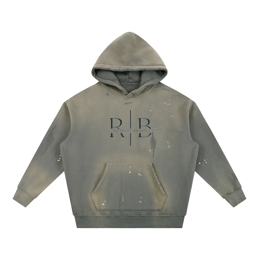 Innocent RB-Vintage Washed Frayed Fleece Hoodie