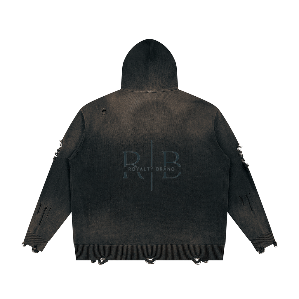 Jesus Saves- Unisex Distressed Full Zip Sweater